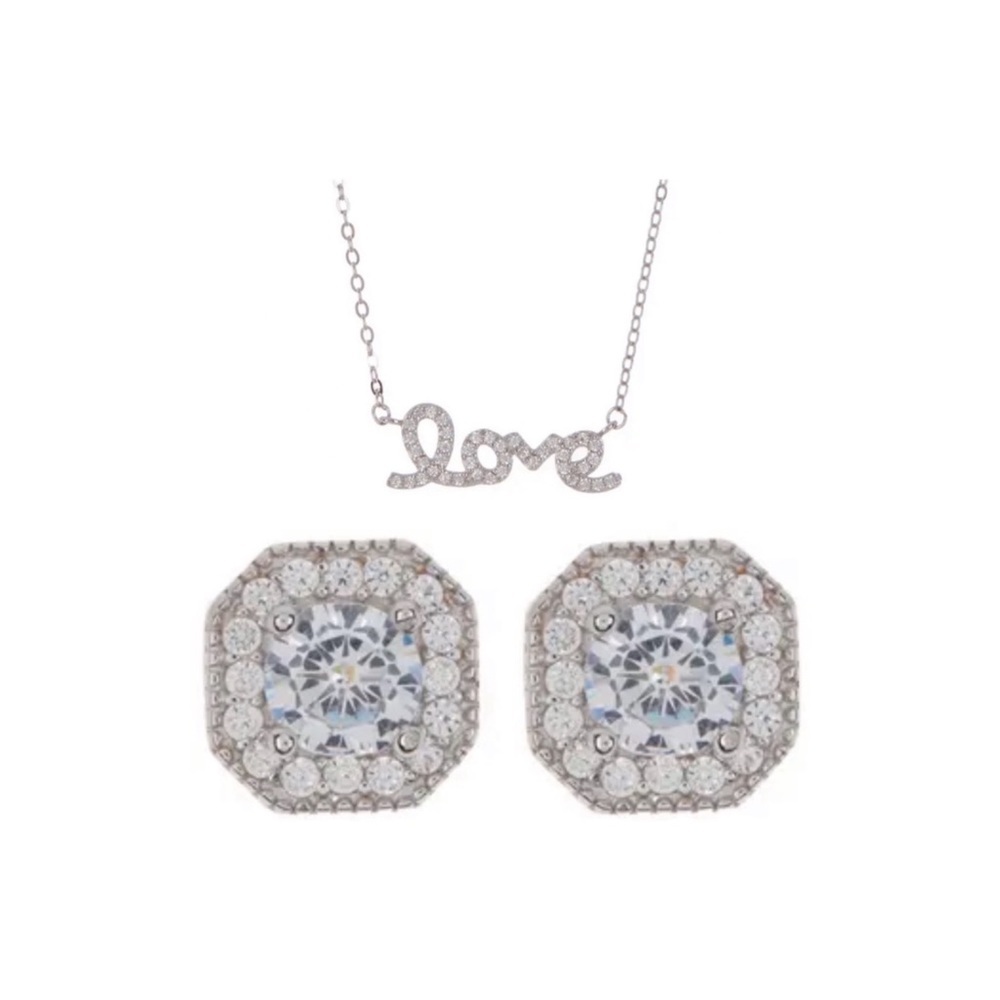 NWT- Adornia Love Pendant & Earrings 2-Piece Set - Picture 6 of 6